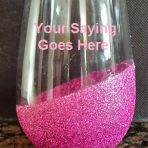 Glitter Stemless Wine Glass – Customized
